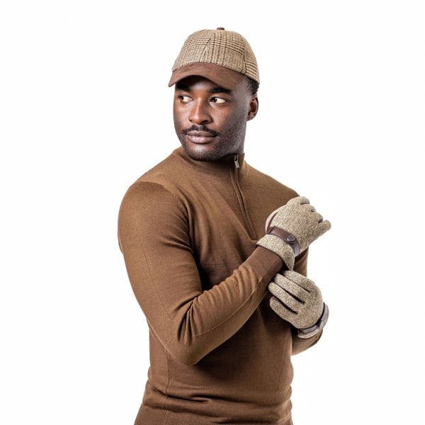 Heritage Traditions Tweed Suede Baseball Cap