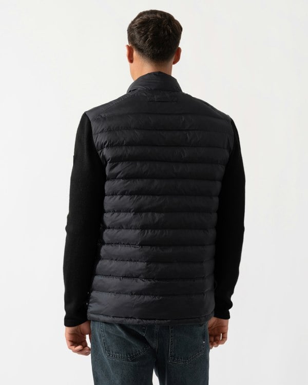GANT Mens Mixed Media Hybrid Jacket - 5 Black