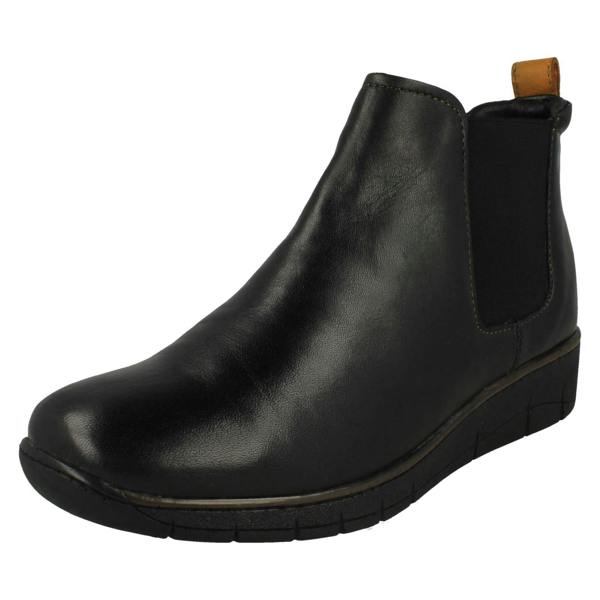 Padders Ladies Padders Wide Fitting Wedge Heeled Ankle Boots Rowen