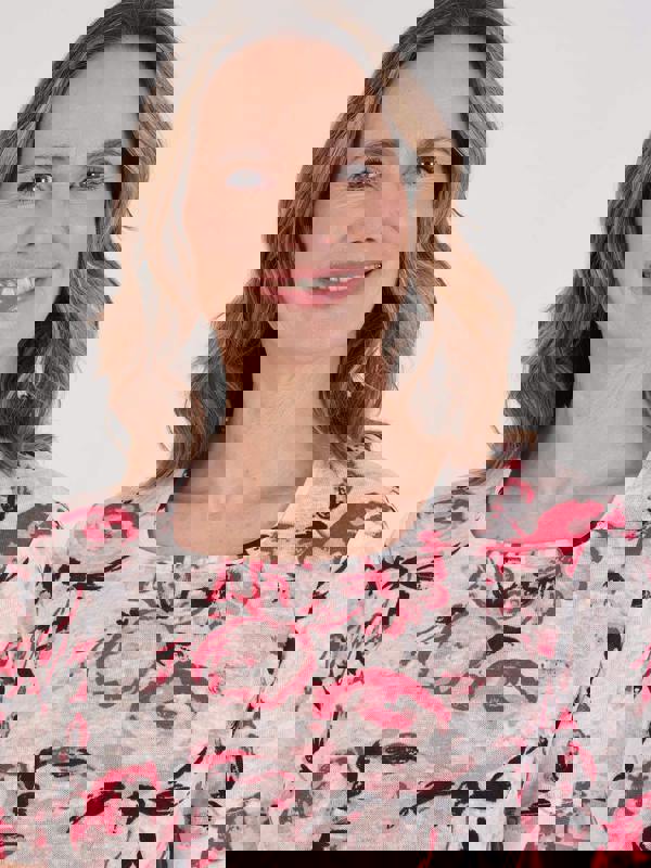 TIGI Rose Bloom Printed Top