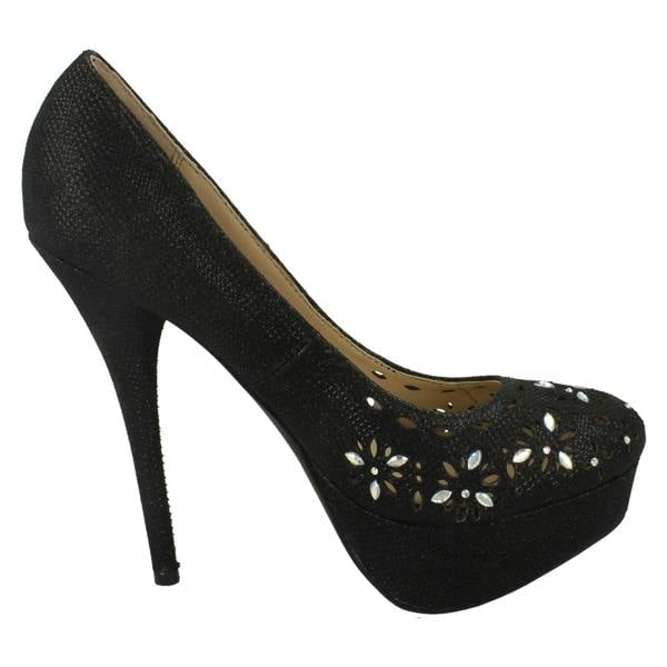 Anne Michelle Ladies Anne Michelle Glitter Stiletto Heels