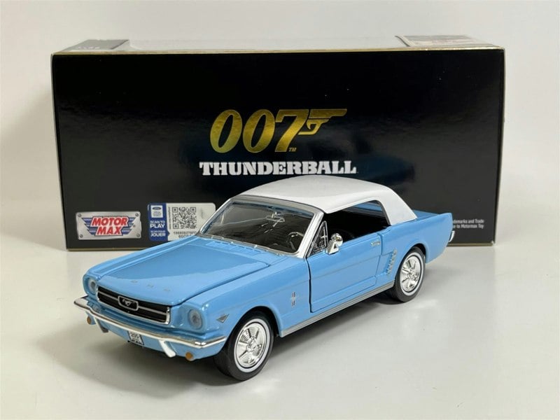 Motormax 007 James Bond Thunderball 1964 1/2 Ford Mustang 1:24 Scale Motormax 79855