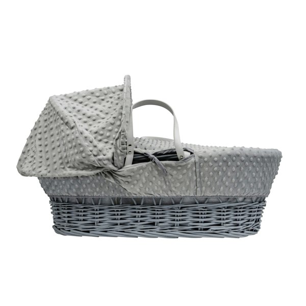 Kinder Valley Grey Dimple Grey Wicker Moses Basket