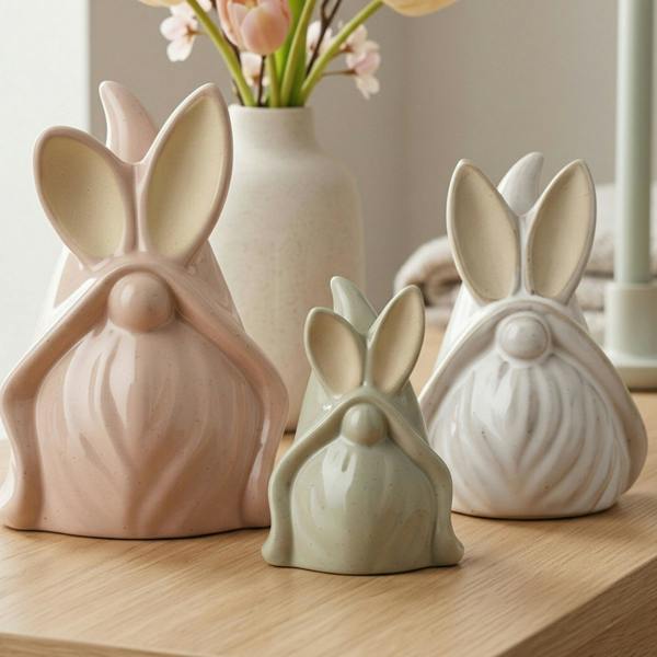 Garden Greatness Springtime Trio Rabbit Gonks Decoration
