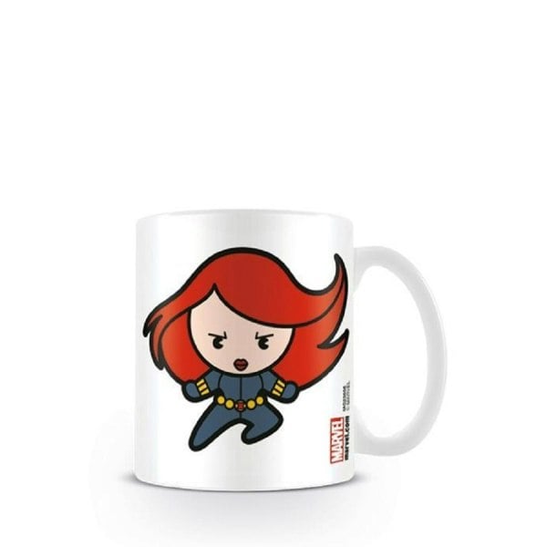 Marvel Kawaii Black Widow Mug - White/Red/Grey