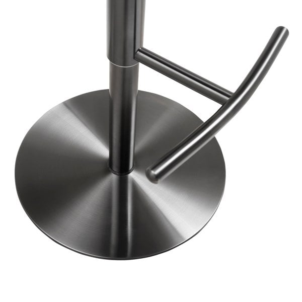 Furniture Edit Cosmo Black Performance Vegan Leather on Black Steel Barstool