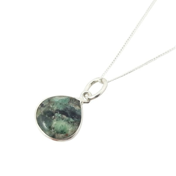 Emerald May Birthstone Sterling Silver Necklace