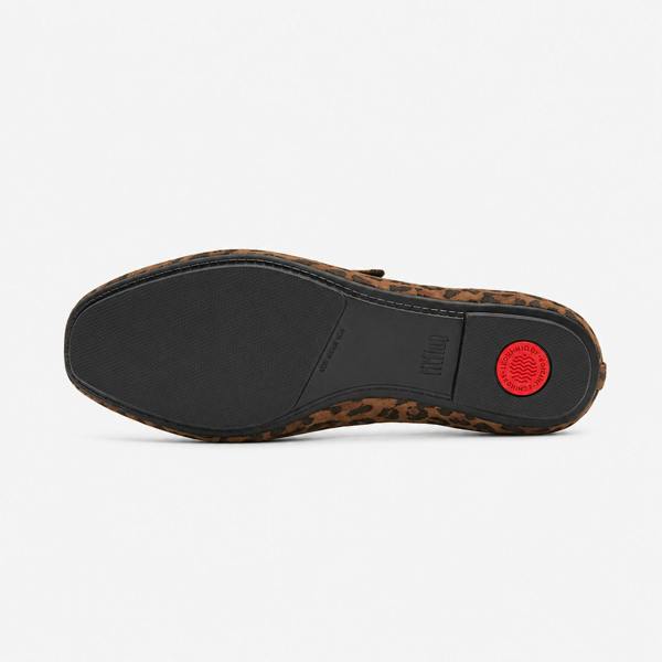 FitFlop DELICATO SUEDE LEOPARD Mary Jane in Brown
