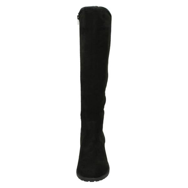 Spot On Ladies Spot On Mid Heel Calf Boots F50868