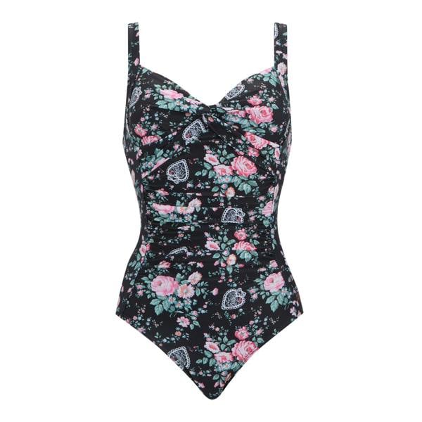 Regatta Womens Cath Kidston Hackney Rose One Piece Swimsuit - Black