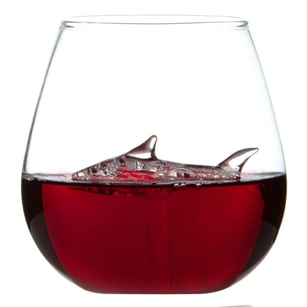 OLIPHANT Shark in a Glass Drinking Glass