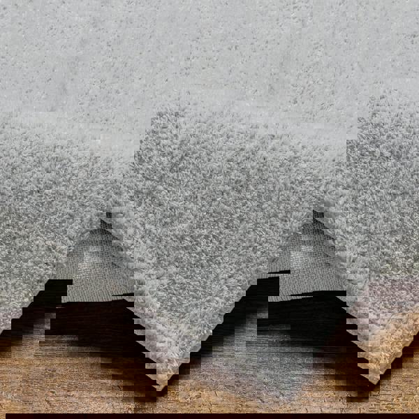 Livabliss Cloudy Shag-Solid Color Light Grey Plush Soft Pile Rug