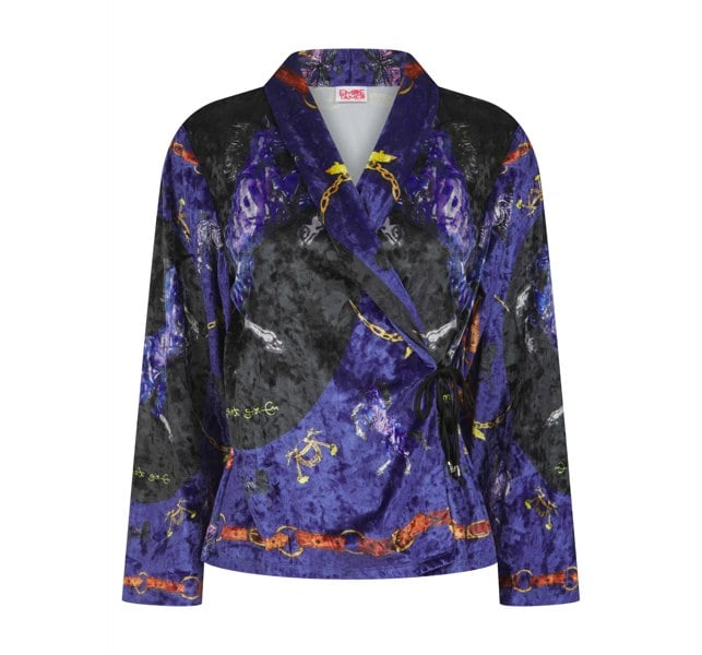 Emre Tamer-London Hand Painted Wrap Blazer