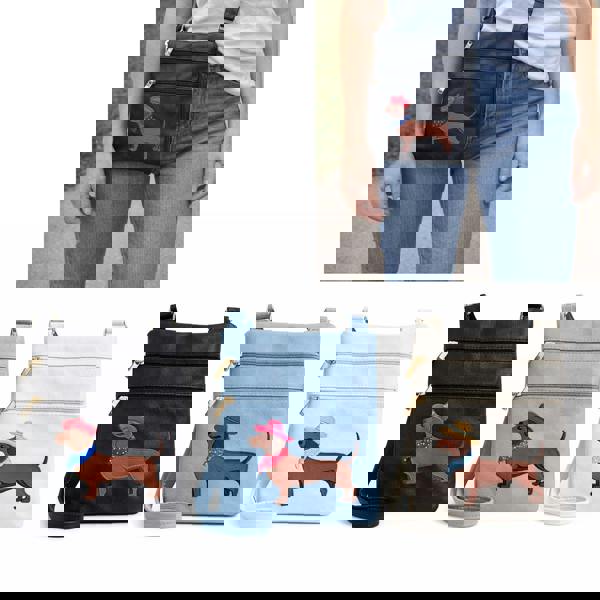 Fores Collection Dachshund Dog Crossbody Bag