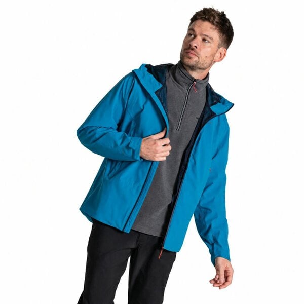 Craghoppers Mens Ponsa Rain Jacket Waterproof Coat River Blue