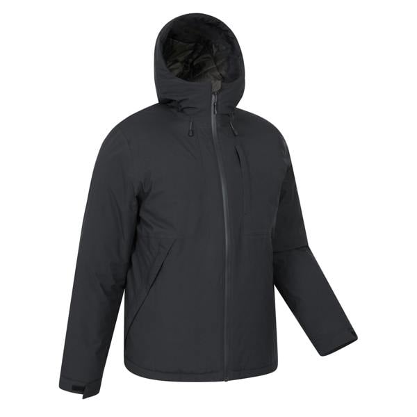 Mountain Warehouse Mens Heard Padded Waterproof Jacket - Black - 