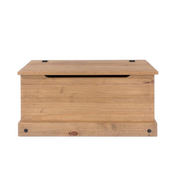Core Products Corona Bedroom Storage Trunk Chest, Waxed Pine
