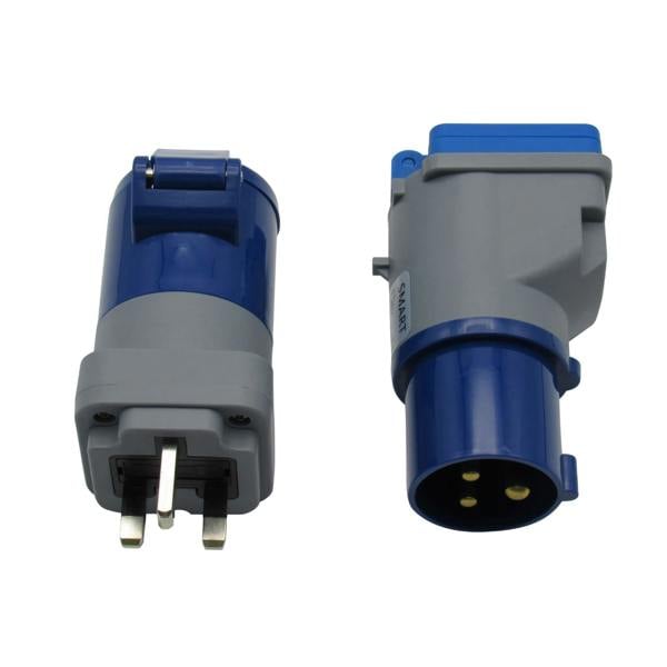 Caravan 3 Pin Plug Adapters (UK CEE Plug & Socket Coupler Camping Motorhome)