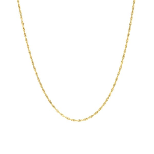 Spero London 9ct Solid Gold Italian Rope Chain Necklace