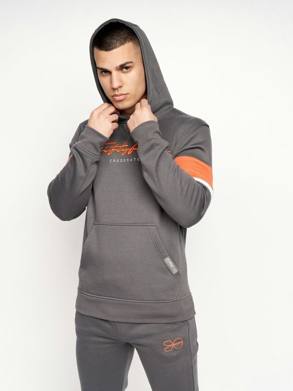 Crosshatch Blastout Hoodie Dark Grey