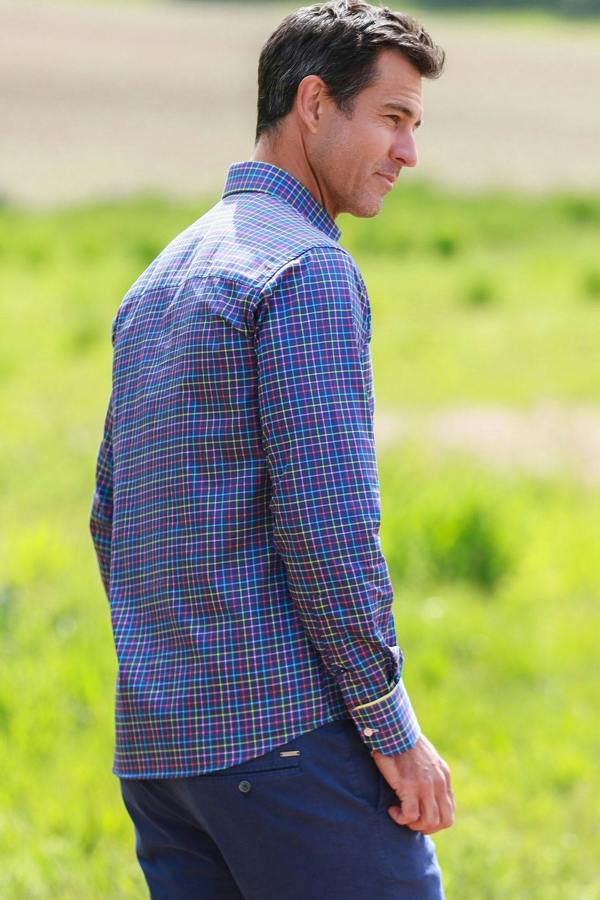 CL2539 NAVY CHECK - Claudio Lugli Shirts