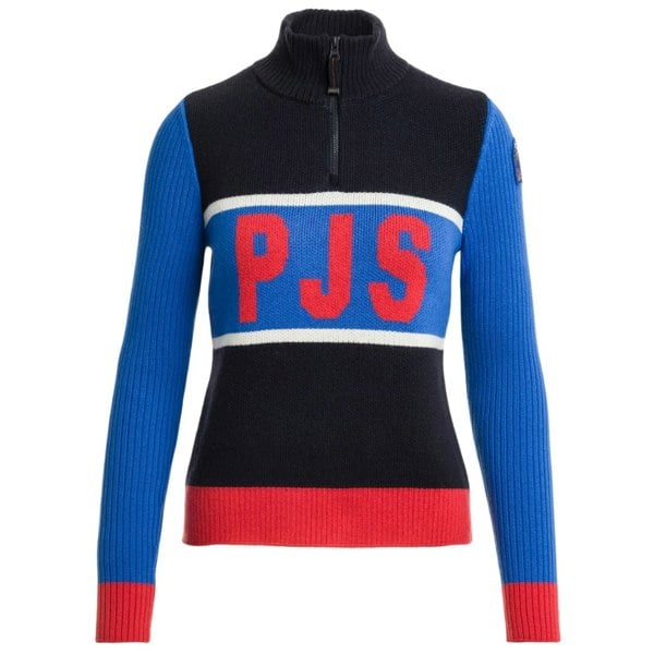 Parajumpers GIA PWKNLY33 B025 BLUE NAVY-KOS Quarter Zip Sweater Womens S