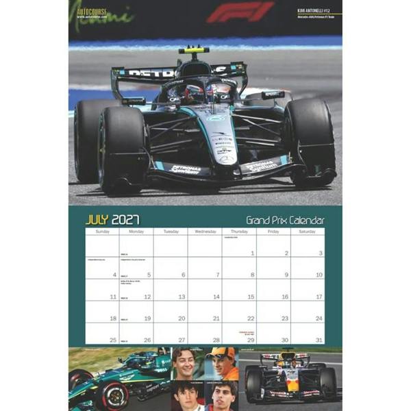 Autocourse Grand Prix A3 Calendar 2027, Wall Calendars, Month To View, Sports, Gift