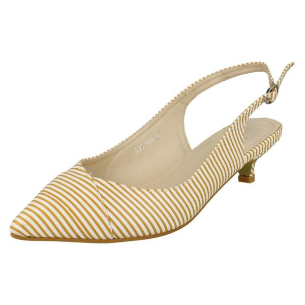 Savannah Ladies Savannah Striped Slingback Court Shoes