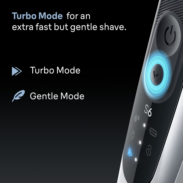 Braun Series 6 62-S7650CC Electric Shaver, SmartCare Center, +2 Attachments- Silver