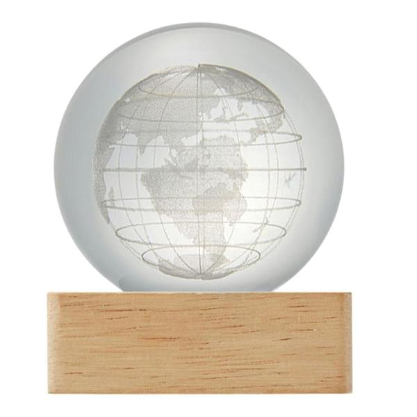 MidOcean Globe Glass Desk Lamp - Wood - 