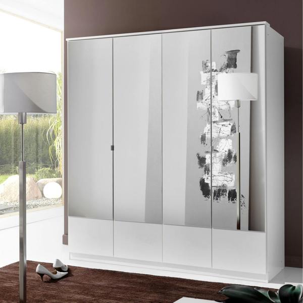 TJ's Furniture Imago White 4 Door Wardrobe