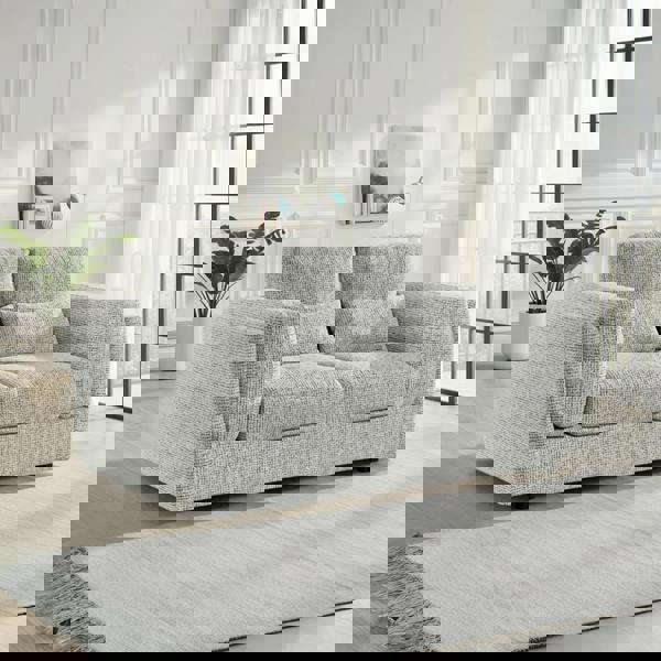 Furnishings For Less Bali Modern 2 Seater Chenille Sofa Beige or Grey