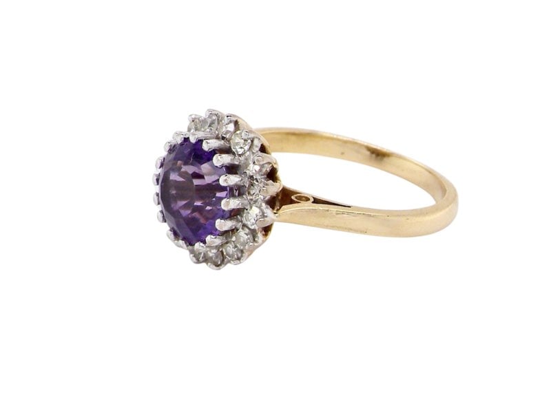  Amethyst and Diamond  Ring