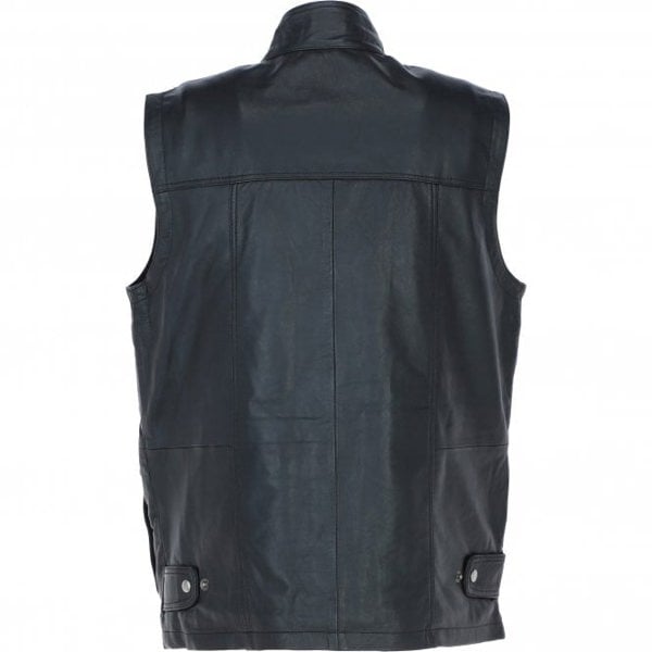 Ashwood 'Enzo' Leather Utility Vest with Multiple Pockets: friends