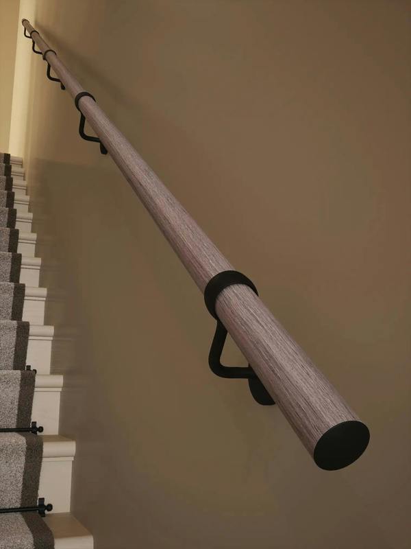 Pattingham Grey Wood Straight Flight Handrail