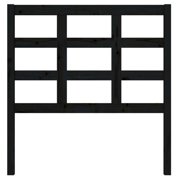 Berkfield Bed Headboard Black 95.5x4x100 cm Solid Wood Pine