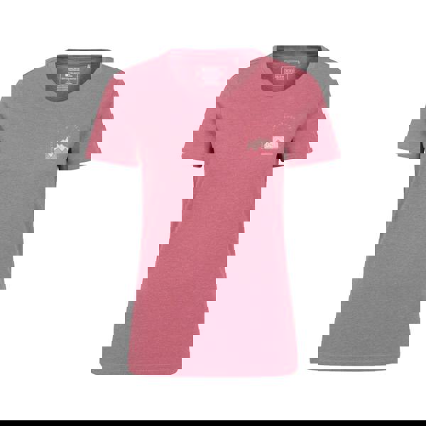 Mountain Warehouse Womens/Ladies Mountain Scene Organic T-Shirt - Pink