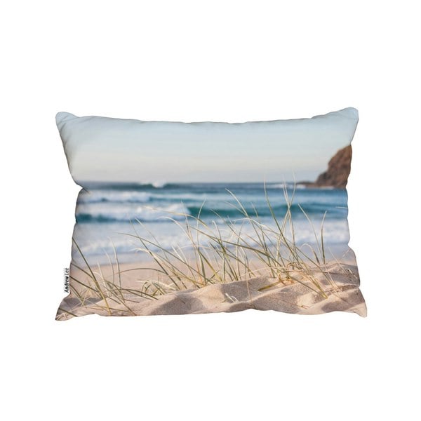 Benjamin Tate Design Sunrise Light On White Sand Beach With Dune Grass In Australia With Turquoise Surf Waves Of The Pacific Ocean (Outdoor Cushion)