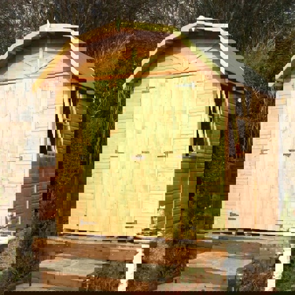 Shire Barn 7x7 12mm interlock Clad wooden Shed - Best Shed