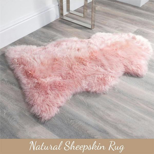 Infinity Leather Genuine Sheepskin Natural Silky Soft Fluffy Real Wool Rug
