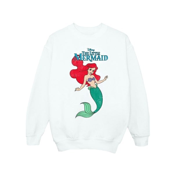 Disney Girls The Little Mermaid Line Ariel Sweatshirt - White