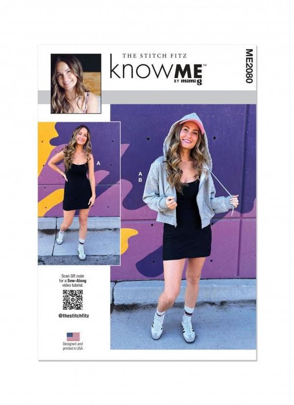 Know Me Sewing Pattern 2080, Dresses, Hoodies for Women, H5 (6-8-10-12-14) - Intermediate