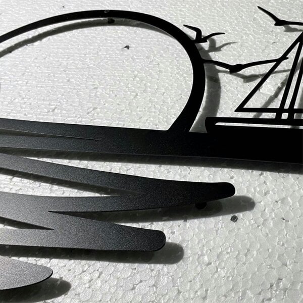 Decortie Sunrise and Sailing Boat Large Metal Wall Art 120x59cm Textured