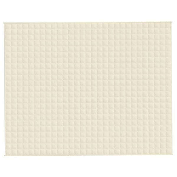 Berkfield Weighted Blanket Light Cream 235x290 cm 15 kg Fabric