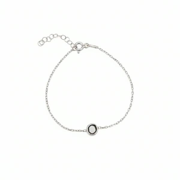 Spero London Sterling Silver Raw Uncut Polki Diamond Bracelet