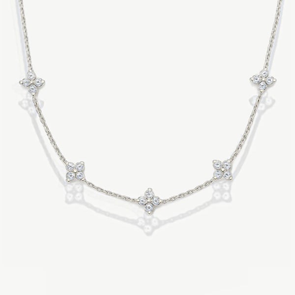 MUCHV Gold or Silver Plated Flower Charm Necklace