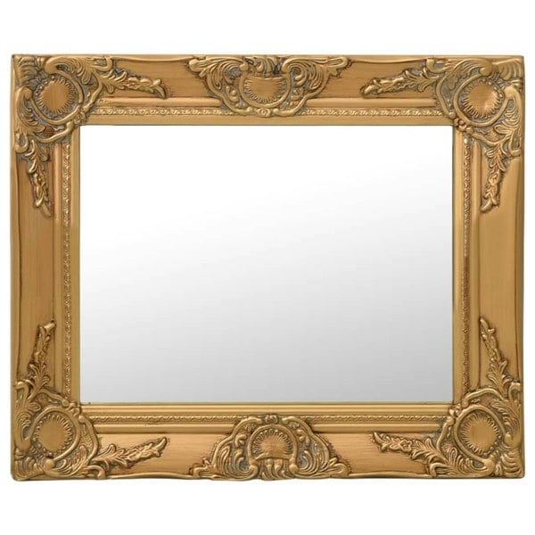 Berkfield Wall Mirror Baroque Style 50x40 cm Gold