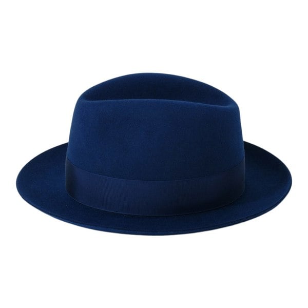 Gamble & Gunn 'Camden' Navy Blue Fur Felt Trilby