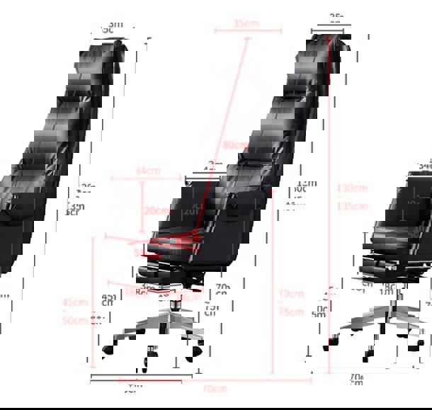 Bethalto Office Chair With Footrest, Recliner Office Chair-Weilai Concept-Weilai Concept