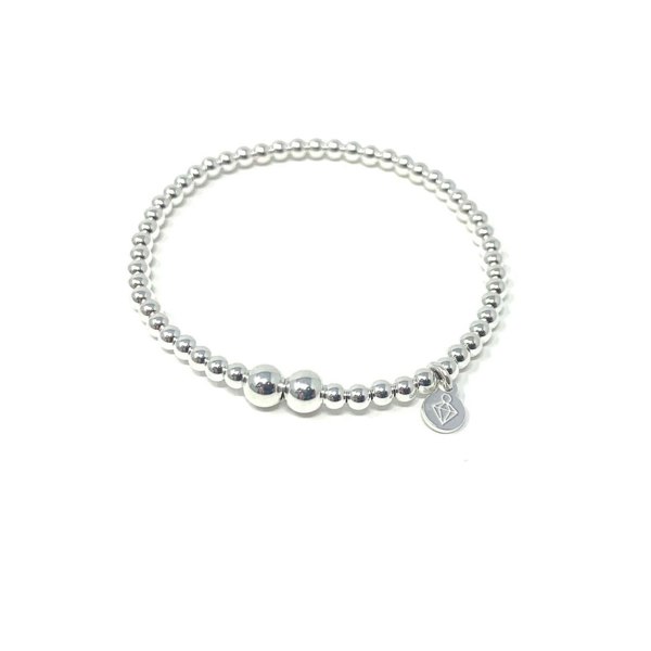 Baby and junior sterling silver ball bracelet